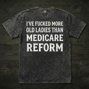 More Old Ladies Than Medicare Reform Funny Biker Acid Wash Tee