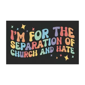 Separation of Church and Hate Car Magnet – First Amendment Political Car Decor