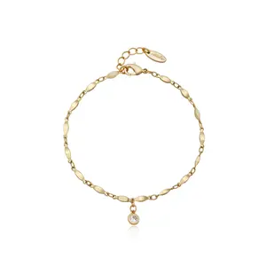 Ettika Day Dreamer Anklet with Crystal Charm - Elegant Design for Daily Wear