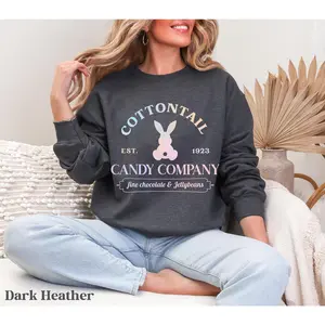 Bunny Sweatshirt Easter t-shirt, Spring Sweatshirts, Pastel Easter Crewneck, Easter Sweaters Women, Rabbit Sweatshirt, Easter Egg Hunt, Pastel Bunny