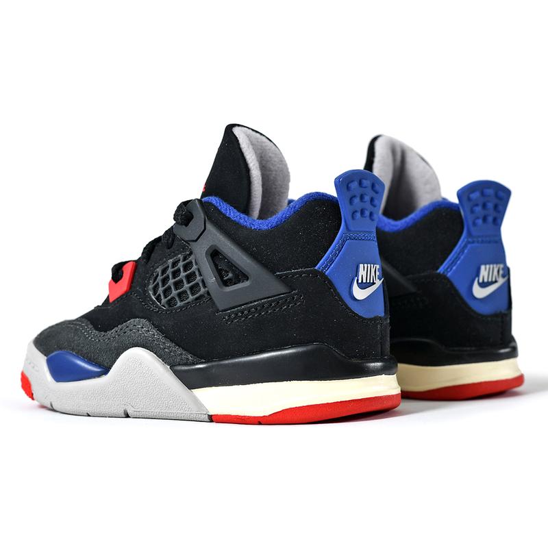 Toddler's Jordan 4 Retro OG Black/Fire Red-Deep Royal Blue (IB4387 003)