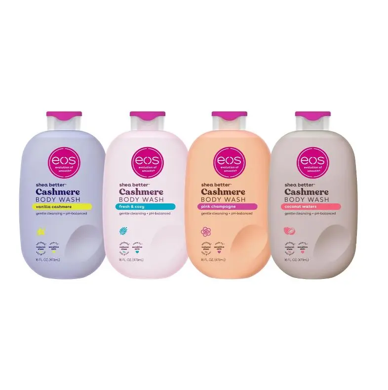 Bundle of eos Shea Better Cashmere Body Wash- Vanilla Cashmere, Coconut Waters, Fresh & Cozy, Pink Champagne