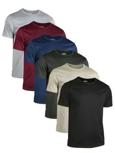 Men's Breathable Comfort T-Shirt Set, Summer Casual Wear, Gym Running Fitness, Round Neck Short Sleeve, Quick Dry Ventilated Design