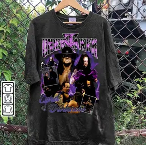Vintage 90s Graphic Style The Undertaker T-Shirt - The Undertaker T-Shirt - Retro American Professional Wrestler Tee For Man and Woman