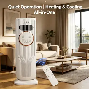 Whole-house bladeless multi-function tower fan with recirculated airflow