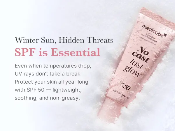 Product Introduction of [NEW] [medicube] No Cast Just Glow Collagen Sunscreen | SPF 50 Broad Spectrum Face Sunscreen | Lightweight, Non-Sticky, Hydrating Formula | No White Cast or Residue | Peptide, Cica for Soothing & Natural Glow 13