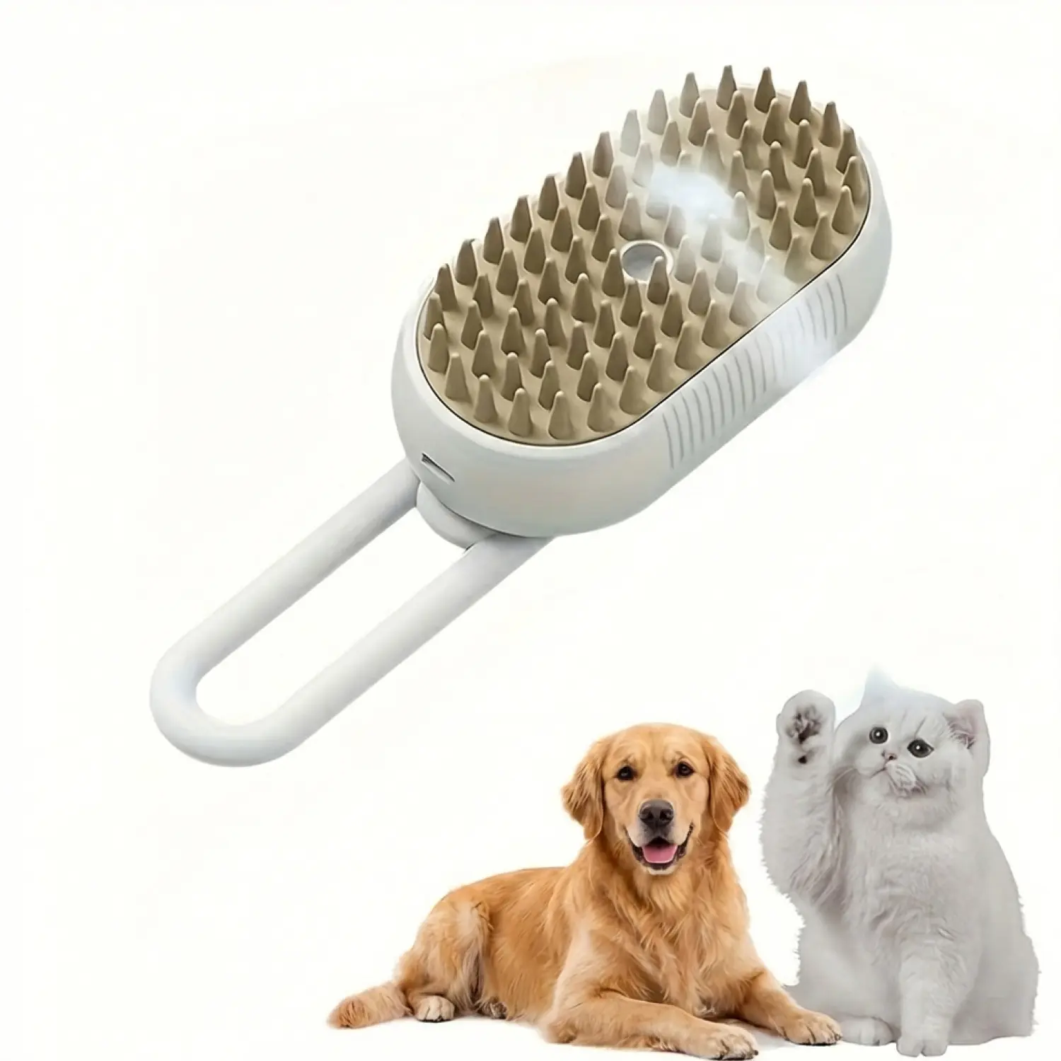 Dog & Cat Groomer Tools Set - Pet Hair Removal Kit with Comb, Spray, and Steam Brush