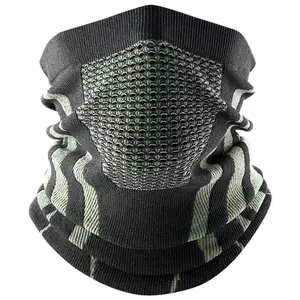 Breathable Windproof Cycling Face Mask - UV Protection Mesh Panel Elastic Neck Gaiter Skiing Hiking Gear