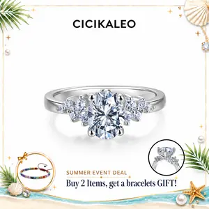CICIKALEO 1.5CT Oval Cut Moissanite Hidden Halo Ring for Women D VVS1 18K Gold Plated Lab-Created Hypoallergenic Engagement Wedding Anniversary Gift Fine Formerly CICI GEMS #Summervibes