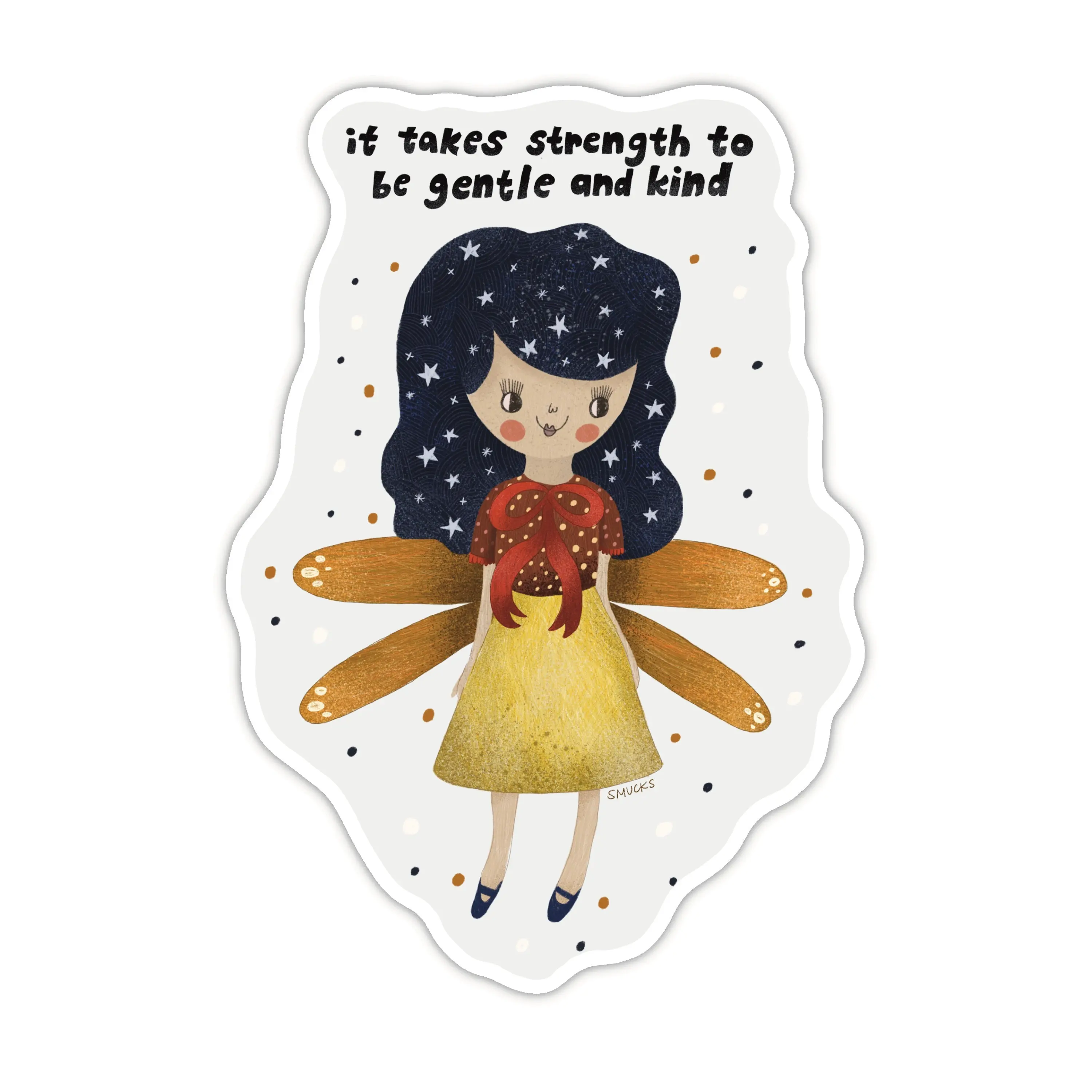it takes strength to be gentle & kind sticker