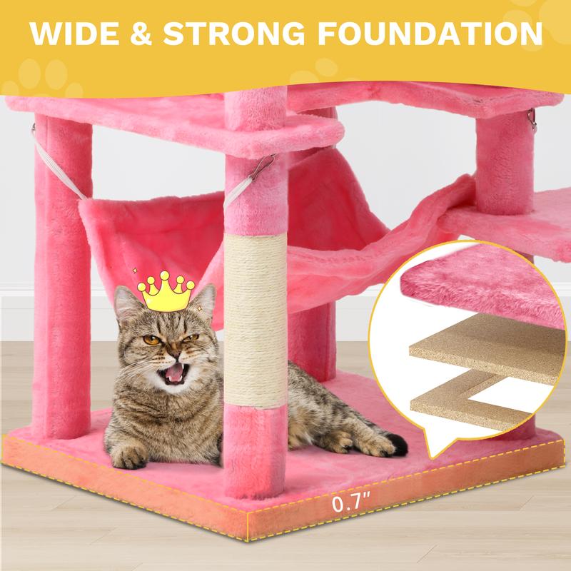 Yitahome Tall Cat Tree for Indoor Cats, 75 inch Multi-Level Cat Tower with Cat Condos, Top Perches, Sisal Ramp Scratching Posts, Cozy Basket,Hammocks, Large Cat Pet Activity Structure Yitahome Tall Cat Tree for Indoor Cats, 75 inch Multi-Level Cat Tower with Cat Condos, Top Perches, Sisal Ramp Scratching Posts, Cozy Basket,Hammocks, Large Cat Pet Activity Structure