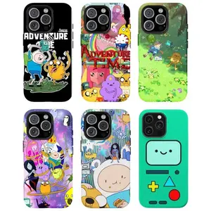 Adventure Time BMO Series Rugged Phone Cases — Compatible with iPhone 11–17 Pro Max/Plus Series and Samsung Galaxy S23–25 Series. Features a cute Cartoon Network-inspired fan art design with a glossy surface finish.