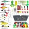 FINXTIDE 78PCS Fishing Lure Set - 172g, 18*10*3cm Anti-Corrosion Freshwater Tackle Kit with Tackle Box, Spoon Lures, Top water Lures, Soft Plastic Worms for Bass, Trout - All-Season Fishing Gear,Love Gift for Halloween