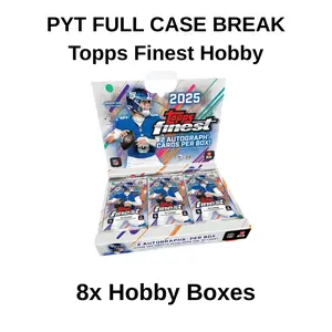 WWAB #1432 Break, FULL CASE BREAK, 8x Topps Finest Football Hobby Boxes