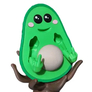 Bad Avocado With Stand Middle Finger 3D Print Decor Unique Design Playful & Humorous Display Piece for Fun Collection