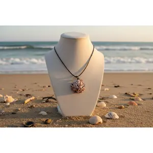 Calaco Scallop Shell Delicate Wire Wrapped Necklace