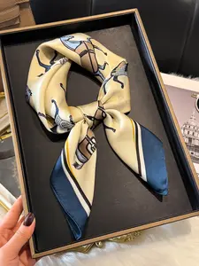 Women's Fashion Elegant Equestrian Design Scarf, Breathable Multi-Functional Headband, Suitable for Daily Wear, All Seasons