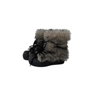 Women's Plush Snow Boots, Ankle Boots, Lace Up Boot, Warm Flannelette Upper, Rubber Sole, Casual Style, Perfect for Winter, Easy to Match Skirts & Pants Soft Footwear