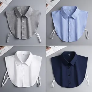 Men's 100% Cotton Faux Collar — A time-saving and versatile shirt collar, suitable for business meetings and everyday casual wear.It’s perfect for layering with sweaters and blazers, available in multiple sizes from S to 3XL (neck circumference 14.4–18 in