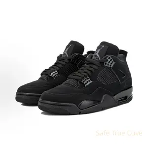 Black Cat Suede Mid-Top Retro Basketball Shoes for Men, Black, 2020 Edition