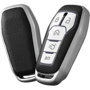 Soft TPU Car Key Fob Case Cover for Ford F150 Explorer 2013-2017 Fion Mtang Edge Lincoln MKZ MKC MKX 5 Buttons Smart Key