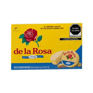 Mazapan Sugar-Free 18 Pack, Made with Splenda and Peanuts by De La Rosa Mexican Candy Dulces Mexicanos, Mazapan Sin Azucar Sweet Flavor