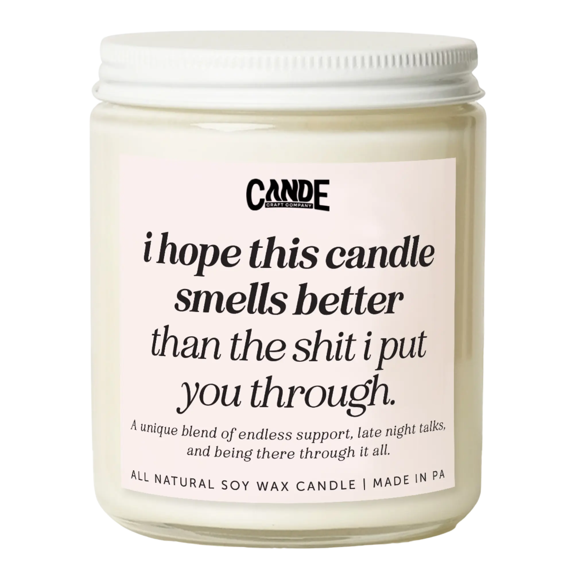 I Hope This Candle Smells Better Than the Shit I Put You Through Candle