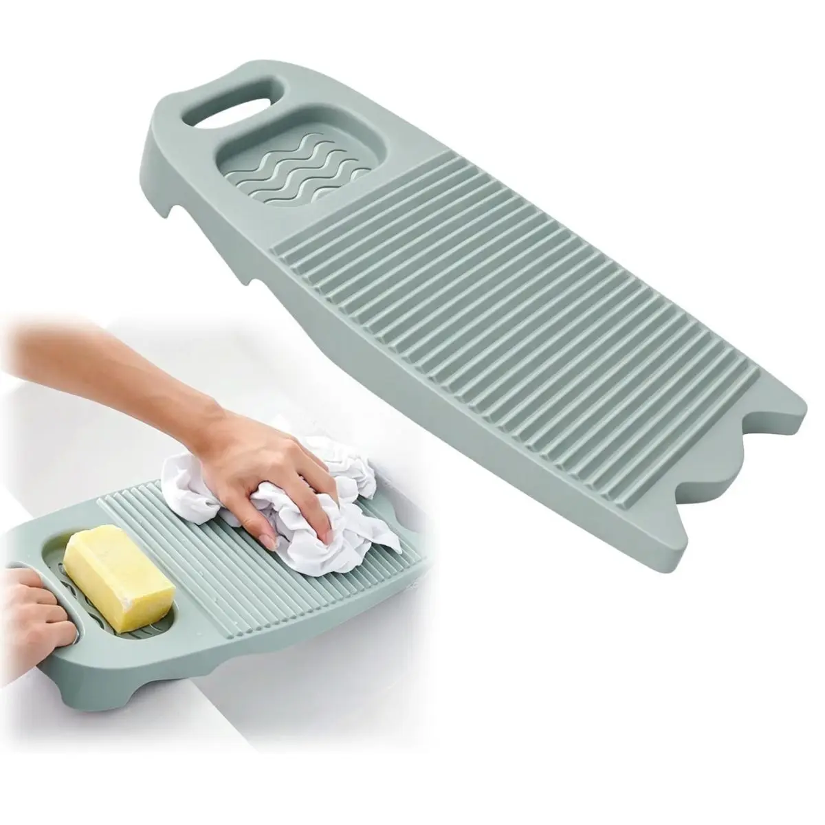 Non-Slip Laundry Washboard – Manual Clothes Washing & Scrubbing Board