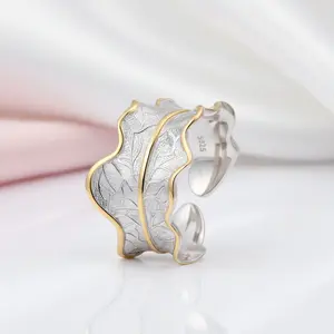 Adjustable Peony Leaf Rings