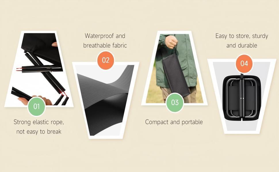 Portable Folding Stool, Small Camping Stool for Adults, Lightweight Collapsible Stool with Carrying Bag, Heavy Duty Outdoor Seat Holds Up to 210 LBS for Hiking, Fishing, Picnics, and Queuing