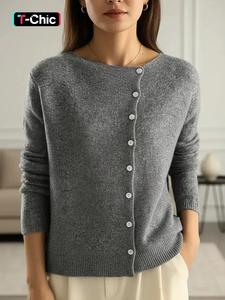women's plain button front cable knit sweater, casual elegant long sleeve round neck jumper for fall & winter, women's knitwear tops womenswear for daily wear, classy cardigans for women