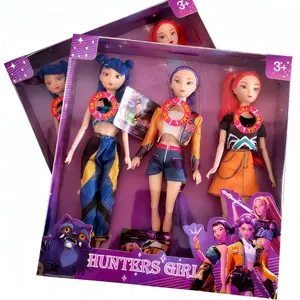 3-Piece Hunter Anime Cosplay Dolls – Rumi, Mira, Zoey Hunters’ Girl Figures, 2026 Trendy Music & Lighting Cosplay Toys, Ideal Birthday Gift for Girls Festive gifts