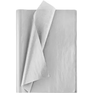 50 Sheets  Tissue Paper Bulk 20X14 Inch Metallic  Wrap Paper  Wrapping Accessory Wrap for Wedding Birthday Party Favor Decor DIY Fringes Shredded Fill Confetti ()