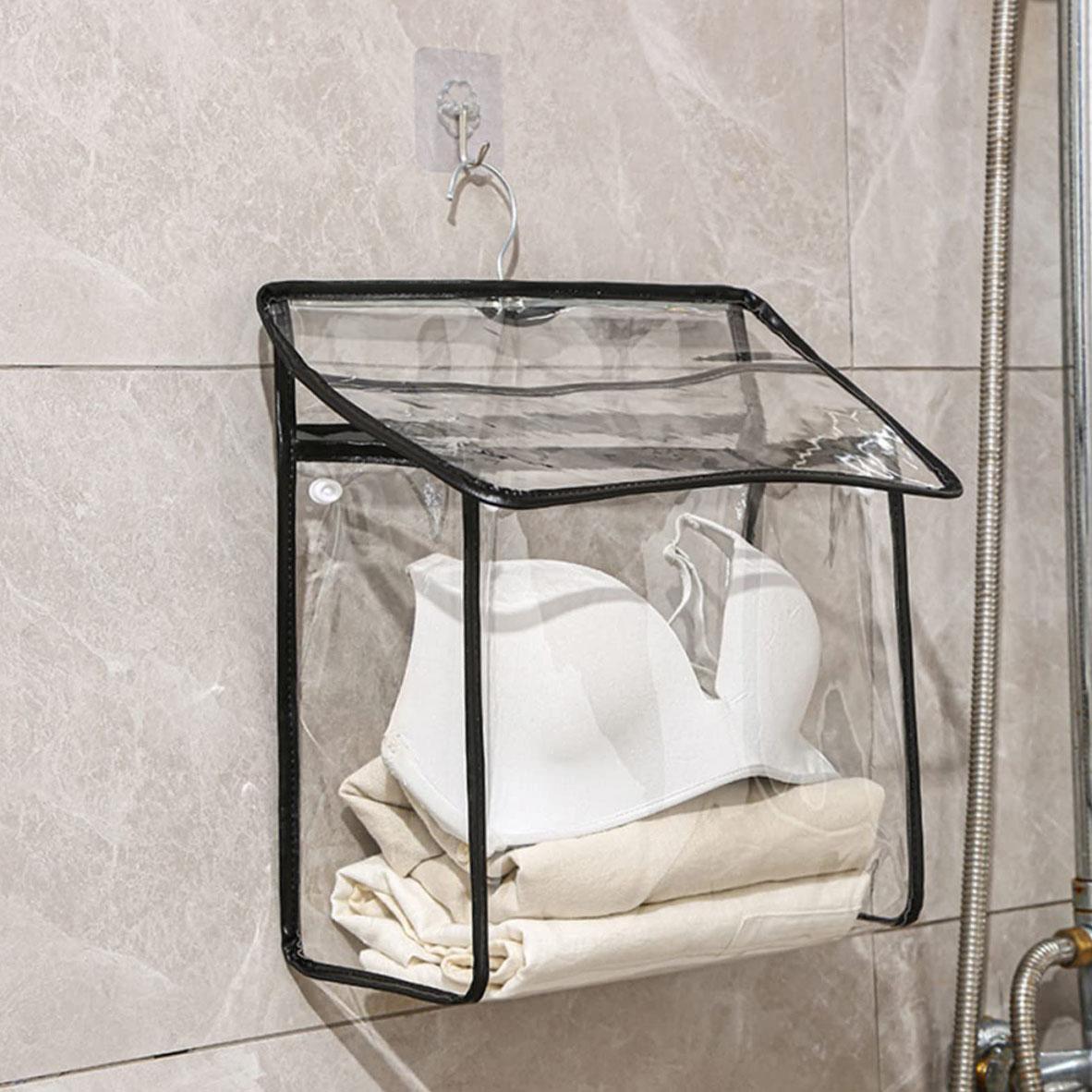 Transparent Bathroom Hanging Clothes Bag Hanging Bathroom Wash Bag Dorm Supplies Dorm Room Essentials Waterproof Shower Storage Organizer phone mount