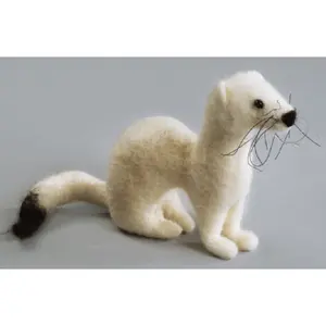 Felting kit Snowy ermine V-136C