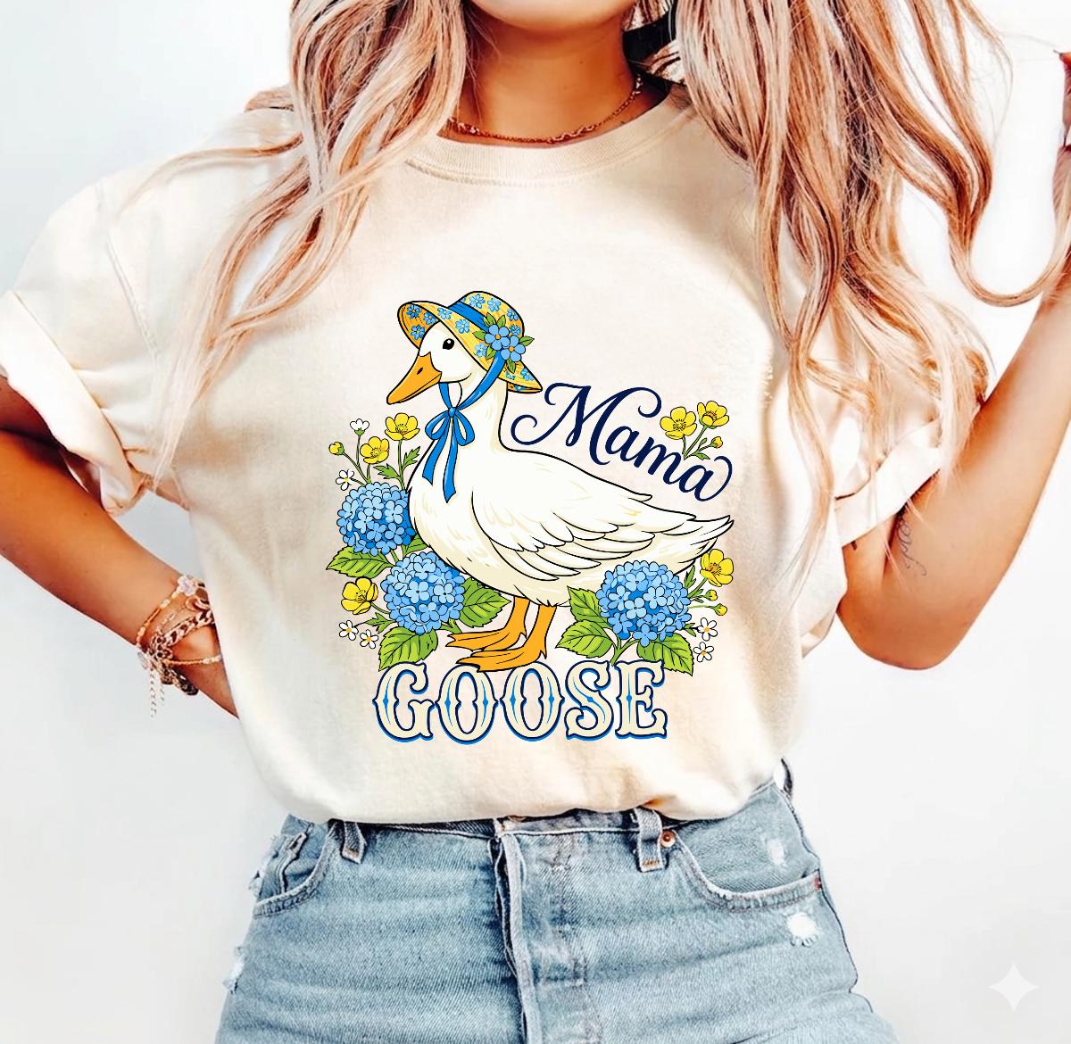 Retro Mama Goose Floral T-Shirt - Vintage Cottagecore Aesthetic Graphic Tee - Cute Mother's Day Gift Top - Trendy Coquette Style Mama Shirt - Comfort Colors Soft Tee Retro Mama Goose Floral T-Shirt - Vintage Cottagecore Aesthetic Graphic Tee - Cute Mother's Day Gift Top - Trendy Coquette Style Mama Shirt - Comfort Colors Soft Tee