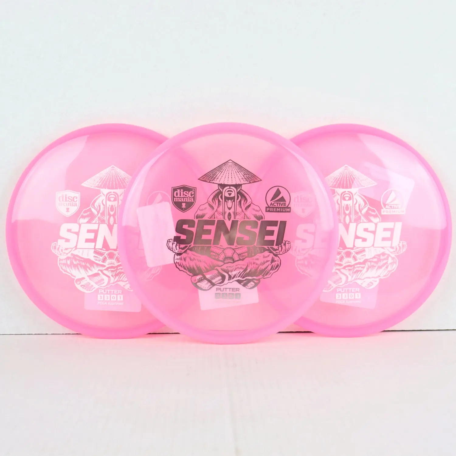 Disc Golf Putter Pack Discmania Active Premium Sensei Bulk Lot of 3 Discs Pink