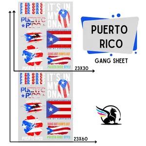 Puerto Rico | Premade DTF Transfer Gang Sheet For Graphic Tees