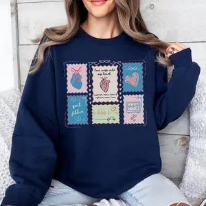 Cardiac Nurse Sweatshirt, Scalloped Stamp Heart Anatomy Coquette Crewneck, Cute Tachy ICU CVICU Tee for Cardiology Nurses