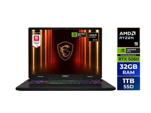 MSI CROSSHAIR A16 - 16" QHD+ 240H -z AMD Ryzen 9-8940HX - GeForce RTX 5060 - 32GBDDR5 1TB NVMe SSD - Win 11 Gaming Laptop (D8WFKG-015US)