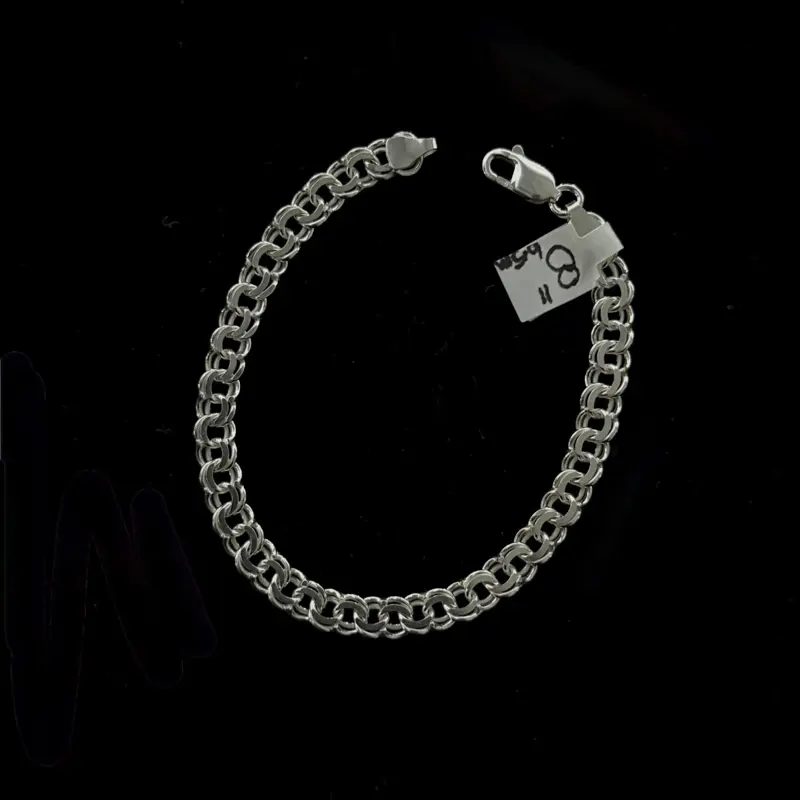 925 Silver Chino Bracelet 6.5mm - 8” Long