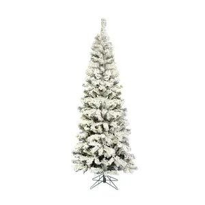 Vickerman 6.5' Flocked Pacific Artificial Christmas Tree,Unlit