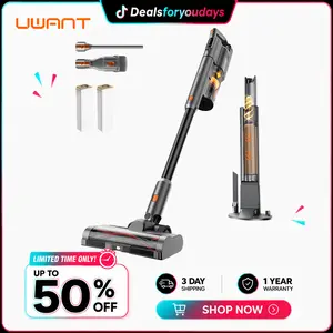 Uwant Self Emptying Cordless Vacuum Cleaner, Powerful Suction for Whole Home Cleaning，Portable,  Stick Vacuum for Pet Hair, Carpets & Hardfloor