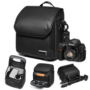Men's Compact Lightweight Camera Sling Crossbody Shoulder Bag - Travel-Friendly for Mirrorless/DSLR Cameras & Smartphones, Includes Tech Accessories, Men's Accessories
