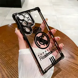 Anti-Drop Transparent Soft Back Case for Samsung Galaxy S25 S24 S23 S22 S21 Fe Ultra Plus 4g 5g, M-Madrid-Football-R-Real Cf Phone Cover