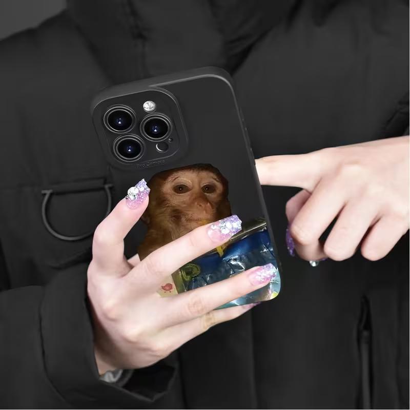 Gorilla-print phone case, compatible with iPhone 16/15/14/12 Pro Max and Plus