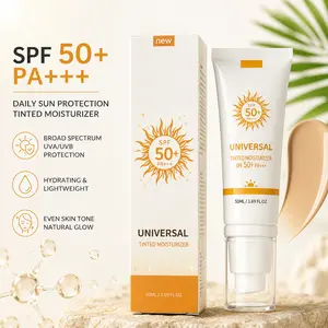 HOYGI Universal Tinted Face Moisturizer Sunscreen SPF 50 PA+++ Water Resistant Non-Greasy for All Skin Types Hydrating & Moisturizing