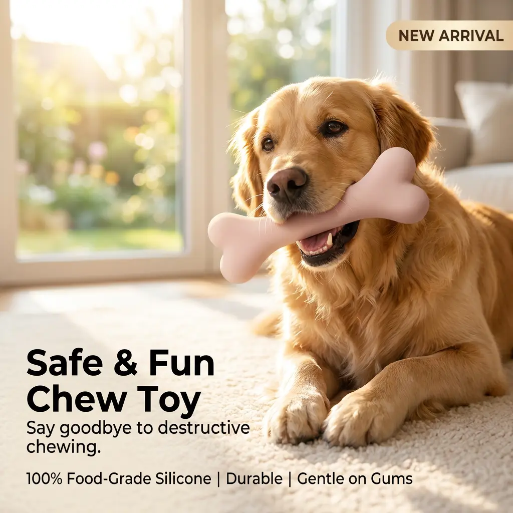 Silicone Chew Toy for Dogs, Chewing-Resistant Pet Supply Dog Toy