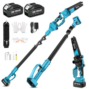2 in 1 Cordless 8 inch Pole Saw, SeeSii Power Electric Polesaw for Tree Trimming with 2X4.0Ah batteries, Chain Saw with Extension Pole, Limb Branch Cutter Pruner CH800B #TikTokShopBlackFriday