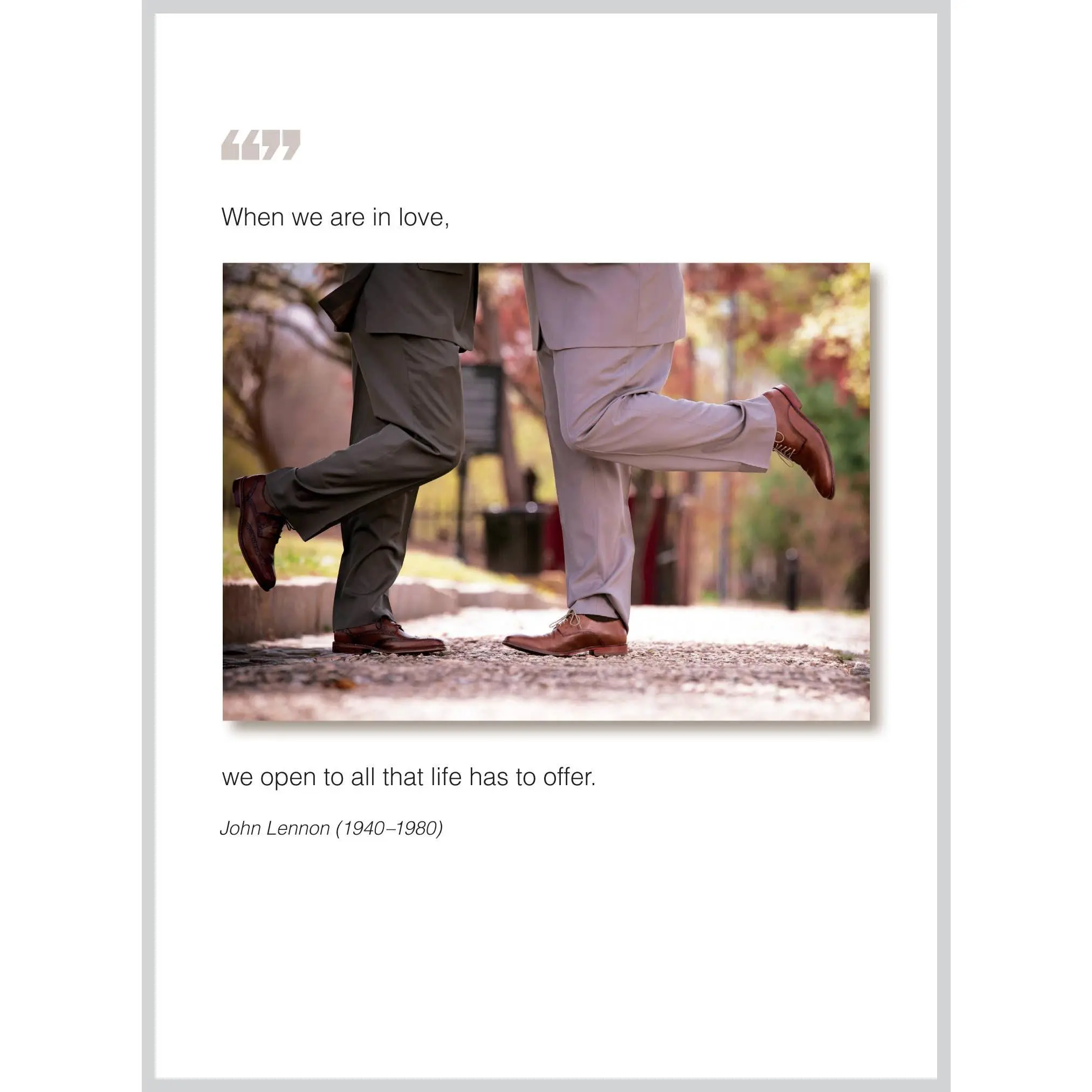 When we are in love Wedding Congrats Greeting Card